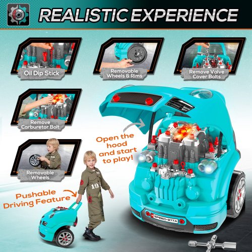 Kids Mechanic Car Repair Set - Image 2