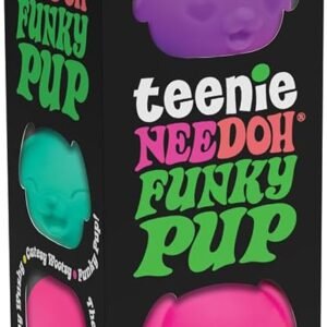 Schylling NeeDoh Teenie Funky Pups- Contains 3 Mini Groovy Globs - Color May Vary (Pack of 1)