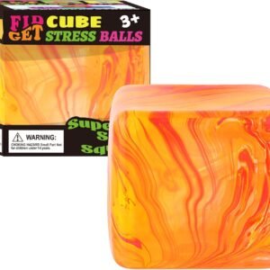 Stress Balls for Kids Adults Squishies Stress Relief, Ice Squishy Cube Sugar Balls (Orange)