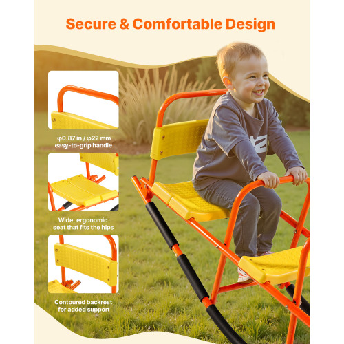 Metal Rocking Teeter Totter with Handles - Image 3
