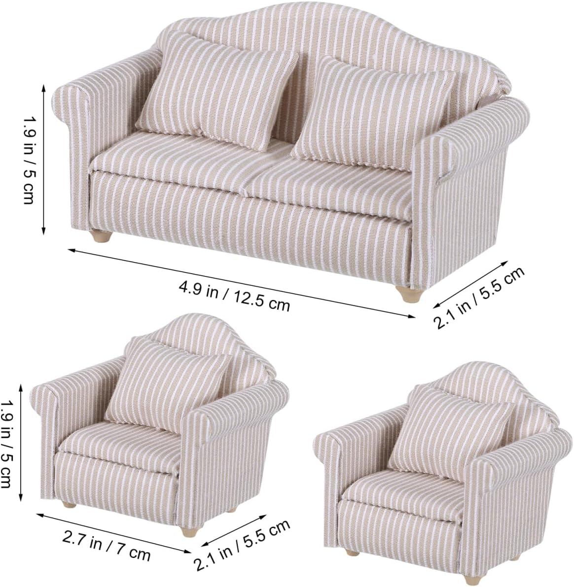 Miniature Furniture 3-Piece - Image 3
