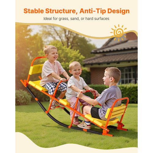 Metal Rocking Teeter Totter with Handles - Image 2