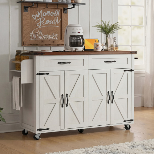 Kitchen Storage Island with Drop Leaf - Image 2