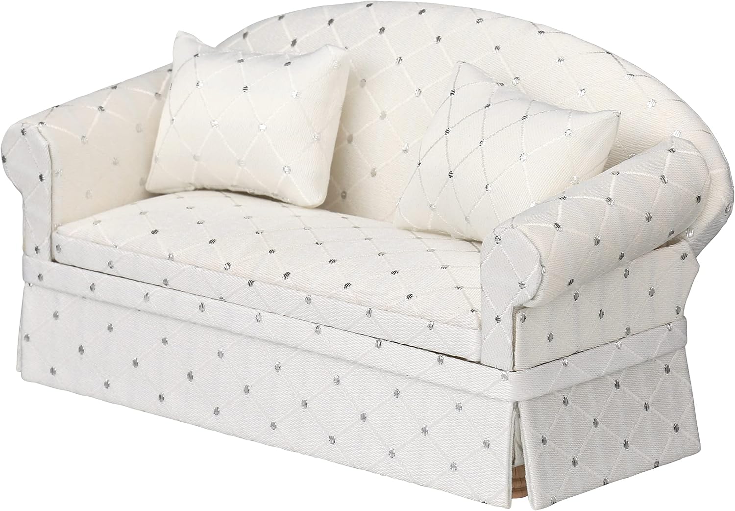 White Dollhouse Sofa Couch - Image 2