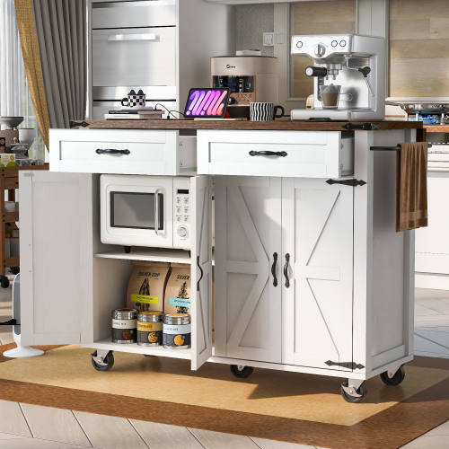 Kitchen Storage Island with Drop Leaf - Image 3