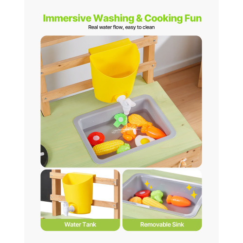 Wood Outdoor Play Kitchens with Spoons - Image 2