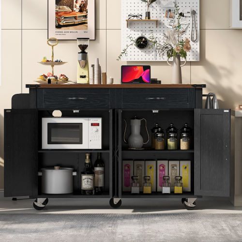 Rolling Kitchen Cart on Wheels - Image 2
