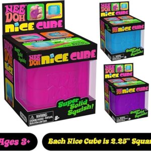 Schylling NeeDoh Nice Cube -Sensory Squeeze Toy with Super Solid Squish - 2.25" Cube"