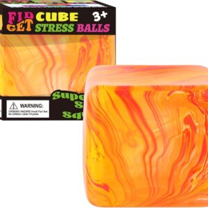 Stress Balls for Kids Adults Squishies Stress Relief, Ice Squishy Cube Sugar Balls (Orange)