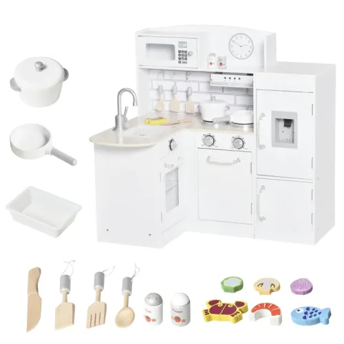 Wooden Pretend Toy Kitchen Set