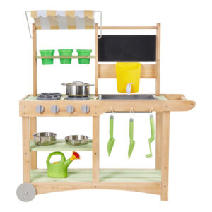 Wood Outdoor Play Kitchens with Spoons
