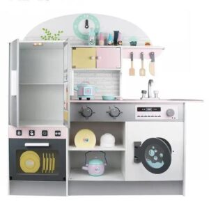 New Design Preschool Pretend Play Wooden Cooking Toy Wooden Kitchen Play Sets For Toddler
