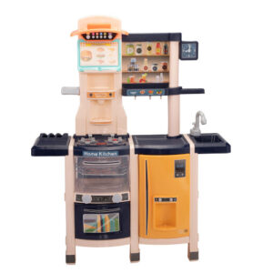 Large Pretend Play Kitchen Set Kids Cooking Playset with Realistic Lights